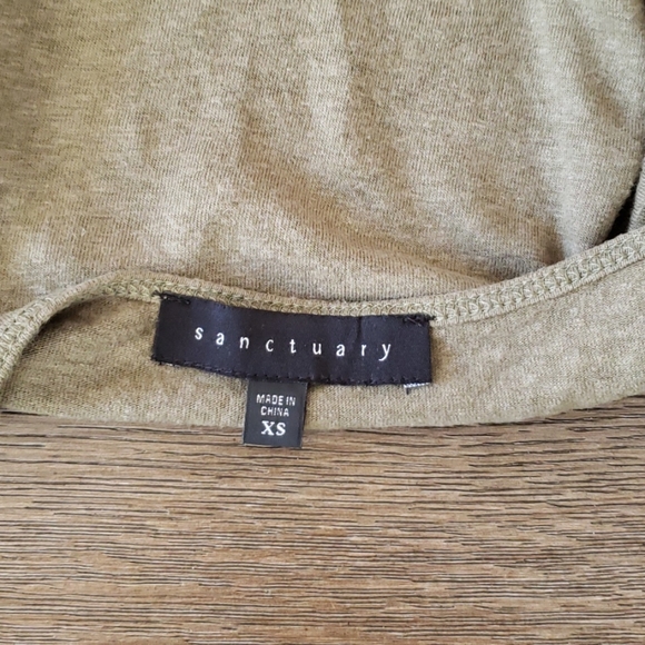 Olive Mesh Back Blouse - Picture 6 of 7